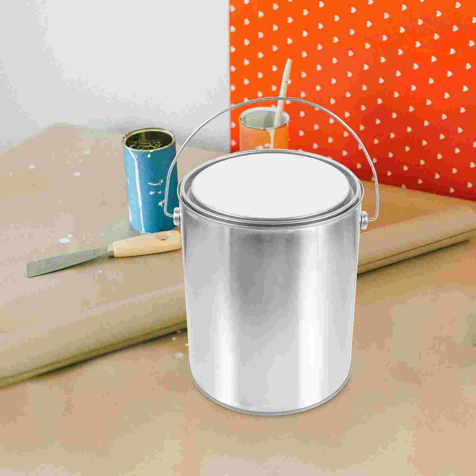 2 Pcs Paint Transport Can Cans Empty Pitch Storage Container with Cover Mixing Painting Accessory