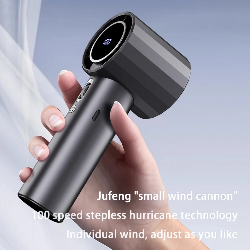 Iconic Brand Handheld Fan Type-C Rechargeable 100-Speed Adjustable Fast Cooling Outdoor Portable Ice Sensation Hurricane Fans Powerful