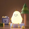Cute Pear Durian Drumstick Night Light USB Rechargeable Nightlights Silicone Lamp Touch Switch Bedroom Decoration Birthday Gift 1