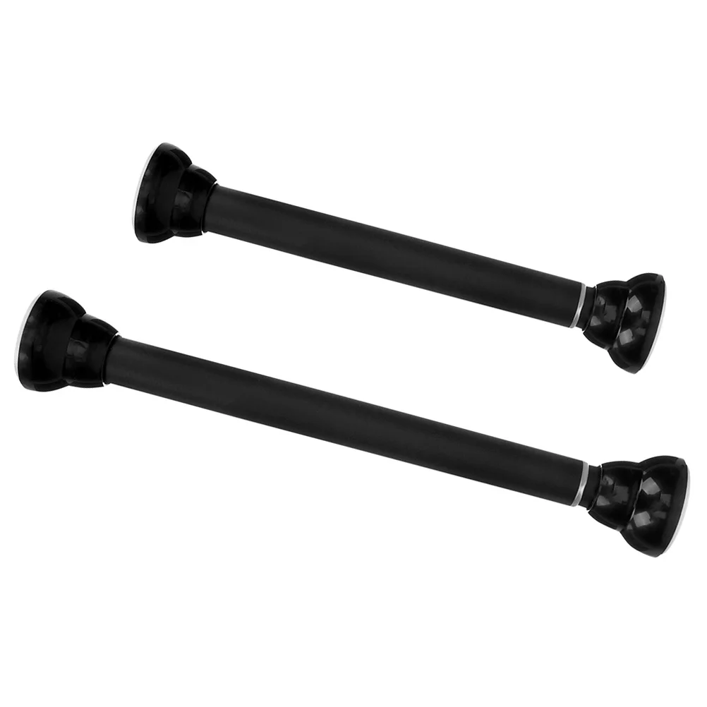 

2 Pcs Spring Clothes Rail Window Curtain Rod Drapery Rods Rubber Adjustable Tension