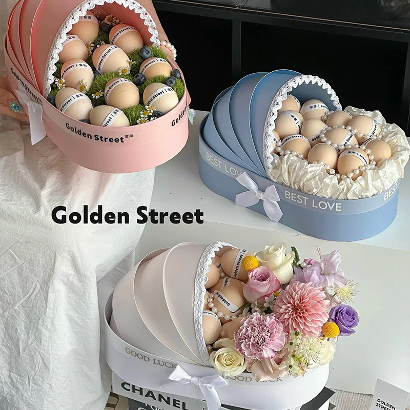 Geschenkbox in Wiegenform für Ostern & Babyparty, Hochzeit Geburtstagsfeier, Blumen-Süßigkeiten-Souvenir-Korb Verpackungsbox Tasche – Detail 6
