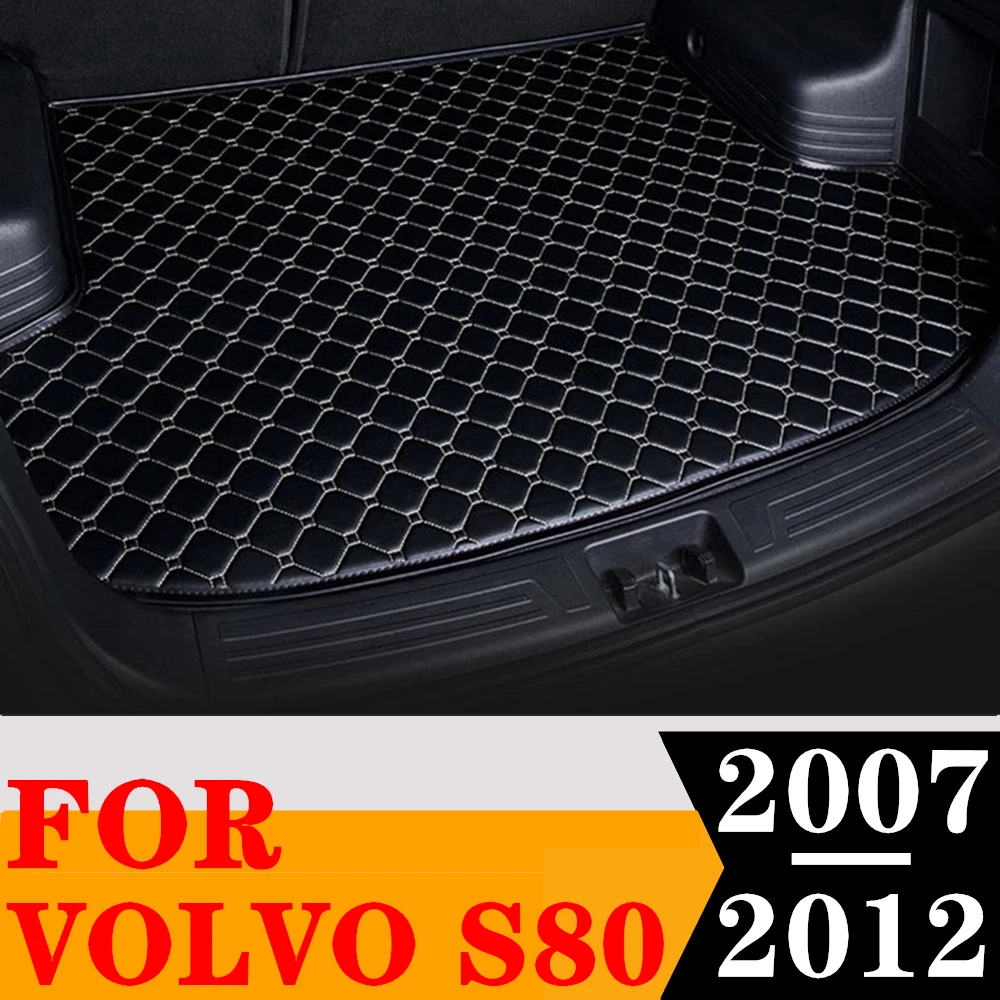 

Коврик для багажника автомобиля для Volvo S80 2012 2011 2010 2009 2008 2007, задний коврик для груза, поднос для багажника, коврик для багажа, коврик, внутренние автозапчасти