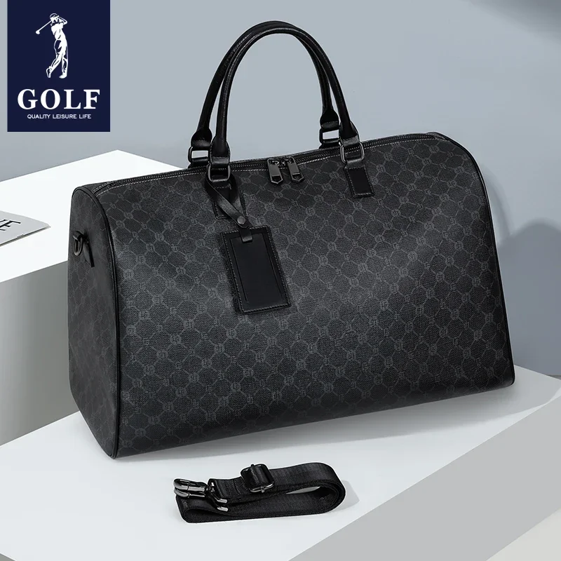Men Business Travel Luggage Bag Leather Travel Duffle Large Capacity Hand Luggage Bag Short Trip Shoulder Bags Luxury Handbag - 2