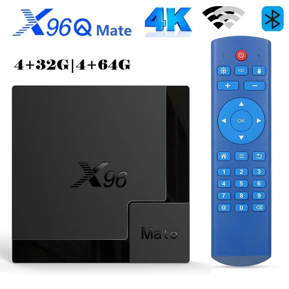 

X96 Mate Smart TV BOX 2.4G/5G Dual Wifi Android 10.0 4G 32G 64G Quad Core Allwinner H616 Core 100M BT-Compatible HD Media Player