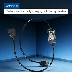 Solar - Powered 12V Motion Sensor Night Light Module with Infrared Daylight Detection - 5V 12V 24V DC (Detect only at night)
