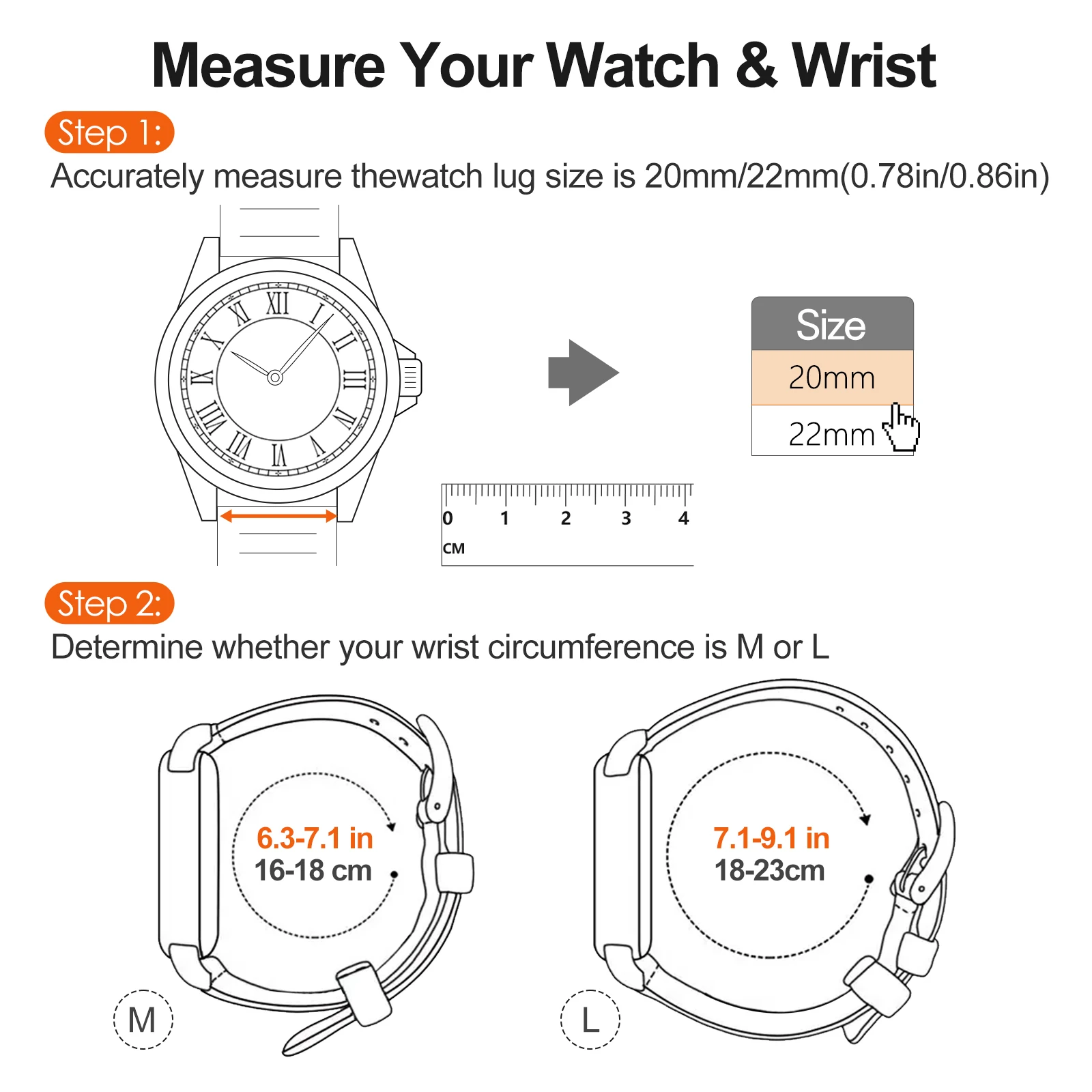 Durable Nylon Sports Watch Strap - Universal Replacement Wristband, 20mm/22mm