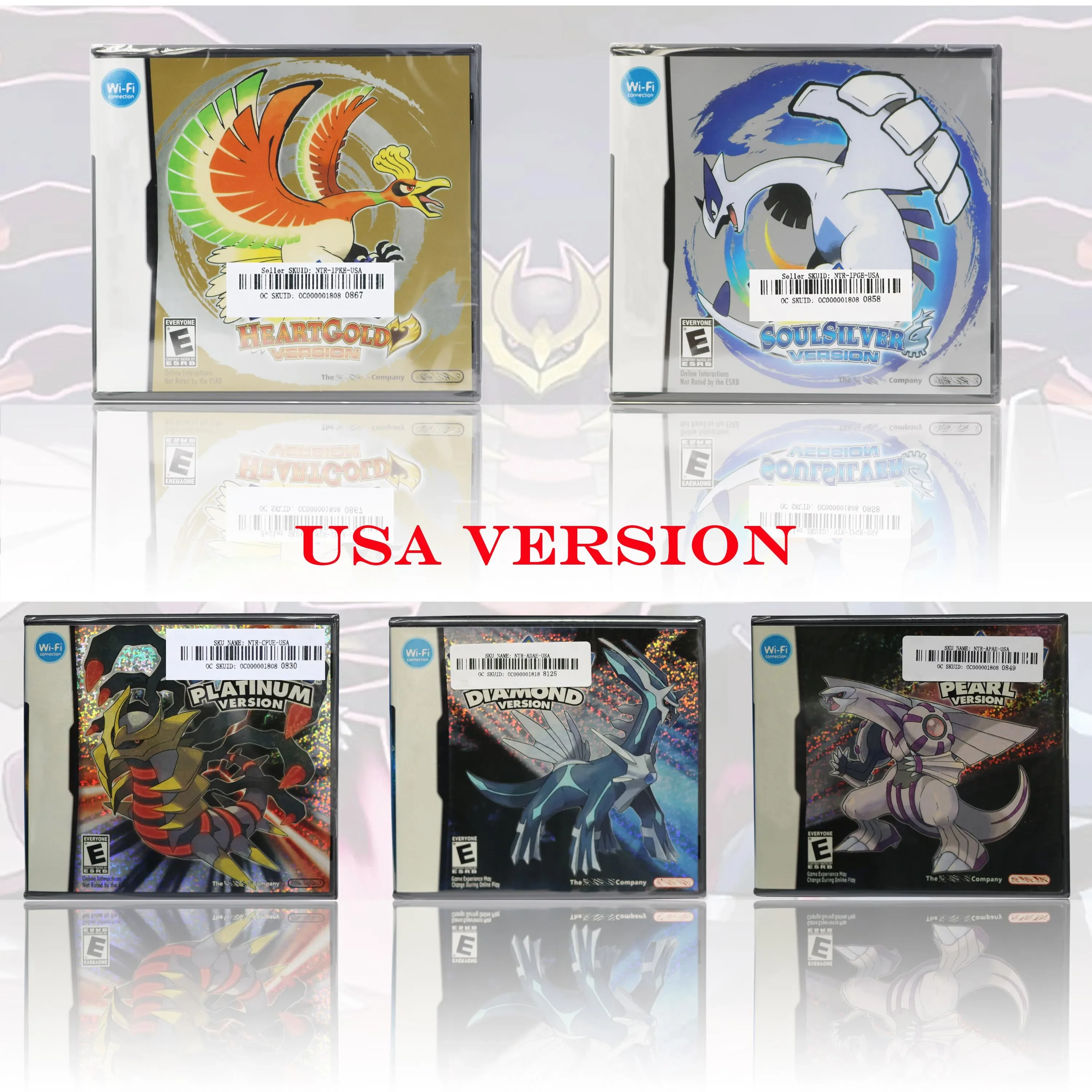 

USA Version Pokemon Platinum HeartGold SoulSilver Diamond Pearl Version DS Game Card For DS 2DS 3DS Console Sealed Package