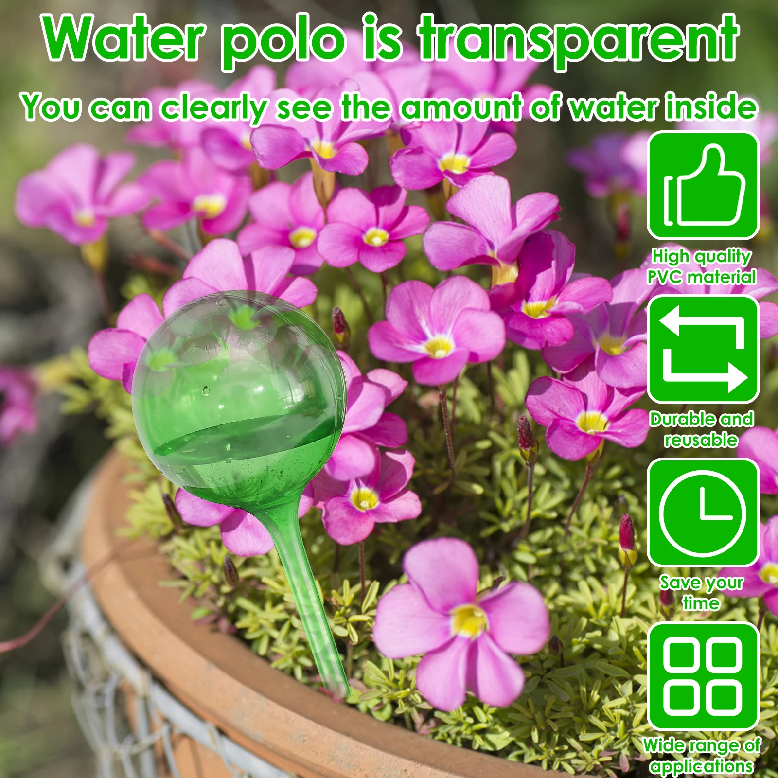 10Pcs Automatic Plant Watering Bulbs Self Watering Globe Balls Plant Water Feeder Water Device Drip Irrigation System for Garden 2