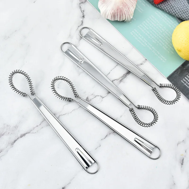 Stainless Steel Egg Beater Spring Manual Mixer Spoon Kitchen Egg Sauce Honey Cream Stirring