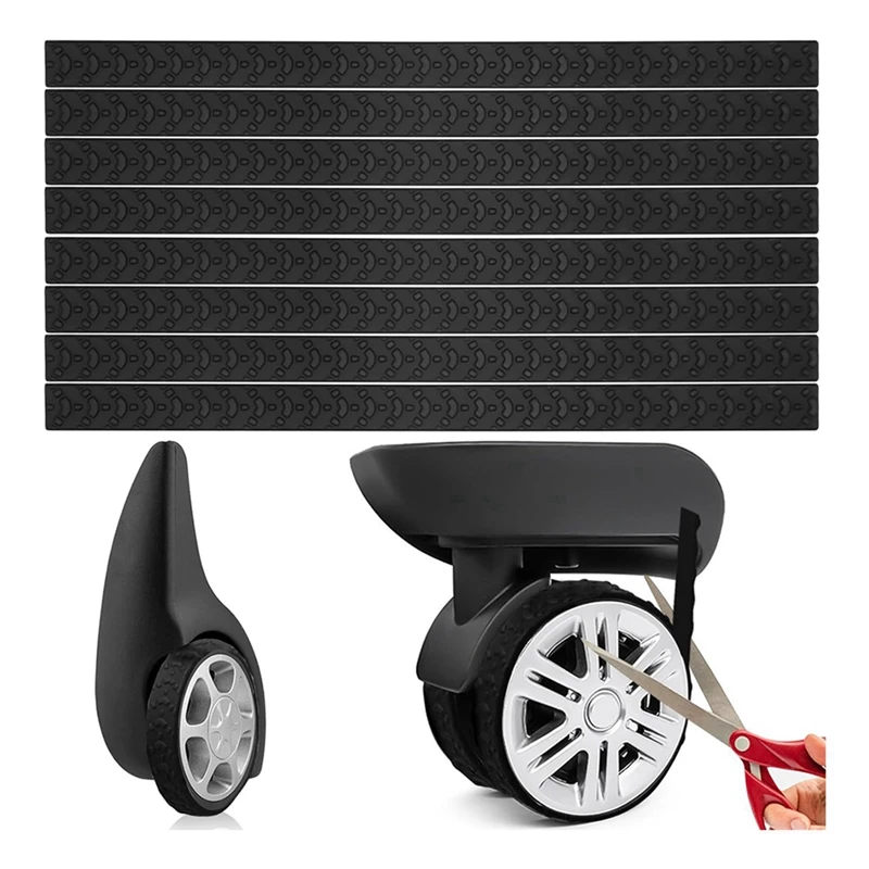 【Flash Sale】16Pc Luggage Wheel Covers, Silicone Luggage Cover Protector Suitcase Wheel Covers, Silent Protection Compart