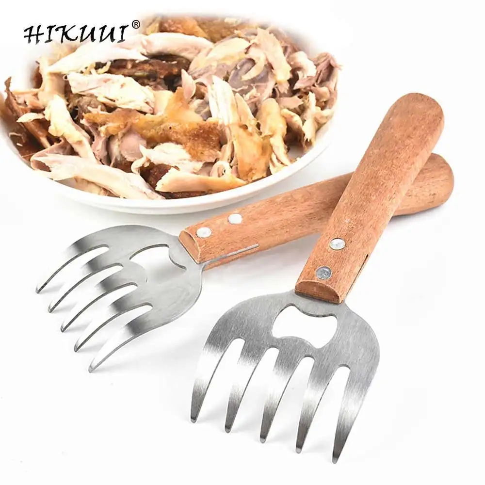 2PCS Bear Claws Barbecue Fork Manual Pull Meat Shred Pork Clamp Roasting Fork Kitchen Tools Kitchen Dining Bar Party Supplies