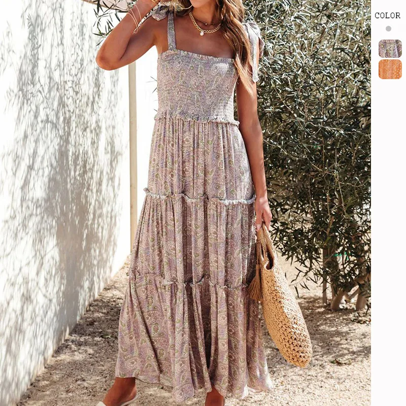 

Высококачественная Сексуальная женская одежда 2024, женское Бандажное платье с принтом, изящная Красивая плиссированная юбка, сезон весна-лето, женское платье Traf Y2k