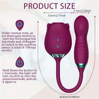 3 IN 1 Klitoris Stimulator G-punkt Rose-Dildo Vibrierende Weibliche Masturbator 6