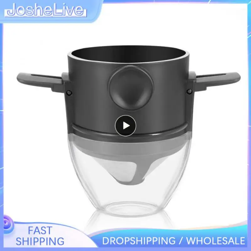 

Foldable Portable Coffee Filter Thickened Stainless Steel Filter Free Paper Reusable Dripper Coffee Tea Holder Funnel Basket