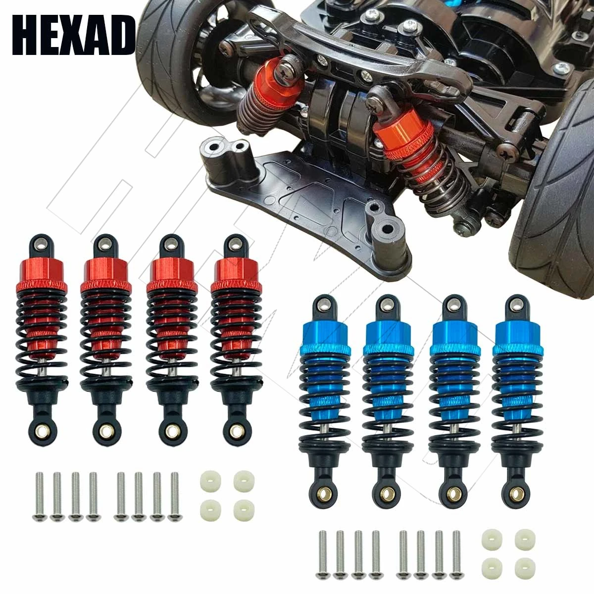 2/4pcs Rc Auto Metal Universal Shock Absorber 53792 For Tamiya Tt01