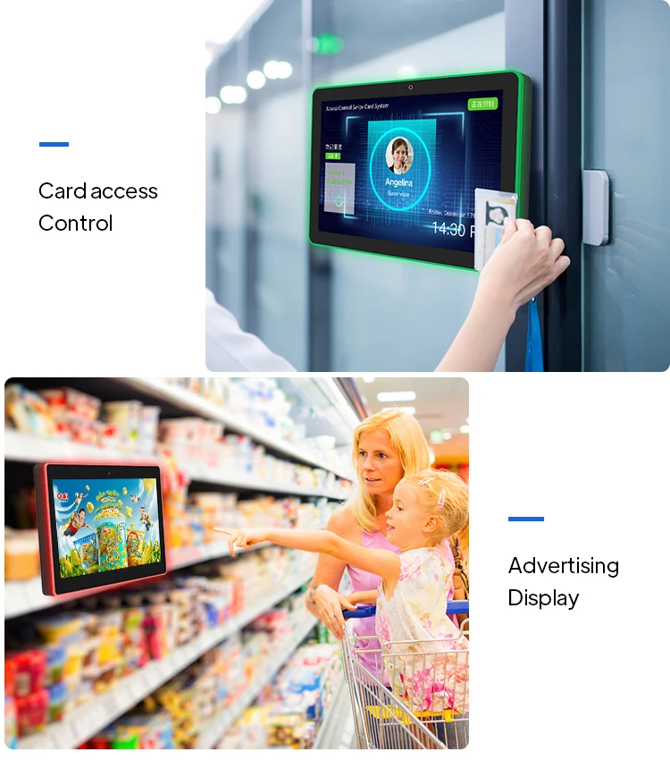 10.1 Inch Android POE Tablet Wall Mount Touch Screen Display With LED Light for