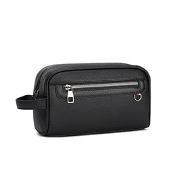 Men's Premium PU Leather Business Clutch Bag with Waist Strap - 24cmX14cmX10cm