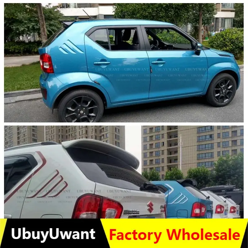 For Suzuki IGNIS 2015 2016 2017 2018 2019 Spoiler High Quality Abs Plastic  Rear Trunk Spoiler Roof Wing