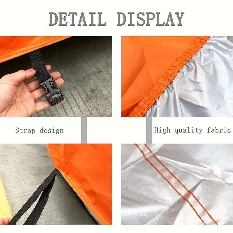 Housse De Bateau Orange 17-19ft (600x300cm) - Protection Extérieure Imperméable Robuste Pour Yacht Et Bateau à Moteur