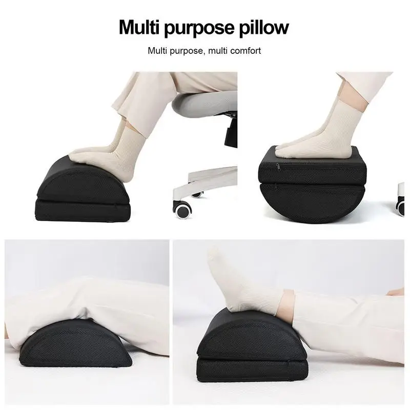 Slowly Resilient Elastic Cotton Footrest Pillow For Home Office Footstool Cushion Medical Foam Non-Slip Pedal For Under Desk Use