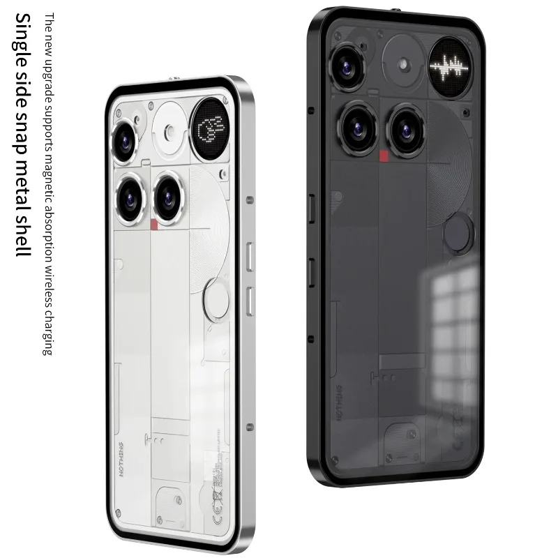 Alloy Metal Lens Protection Case with Transparent Tempered Glass - Shockproof Cover