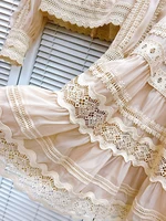 طقم مكشكش مطرز للنساء ، كم طويل ، علوي قائم ، تنورات بخصر مرتفع ، أطقم نسائية ، جديد ، ربيع ، سادة ، 3WQ9865 1