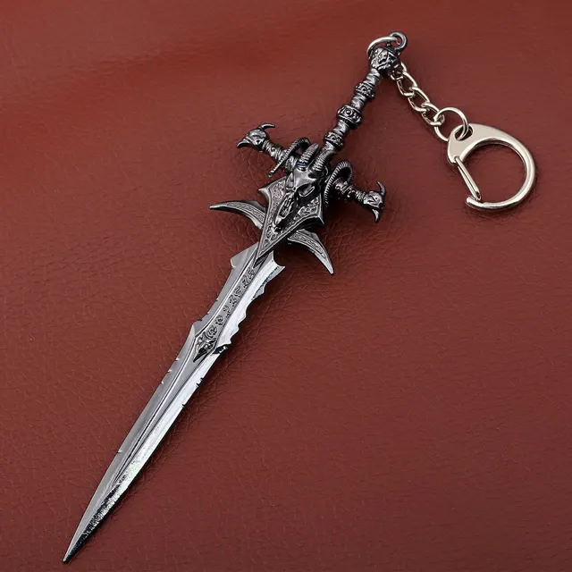 Game Warcraft Lich King Arthas Menethil Frostmourne Keychain