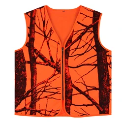 Men's Quick - Dry Orange Outdoor Vest - Large Size, Sleeveless for Travel, Hiking, Camping, & Photography (Orange)