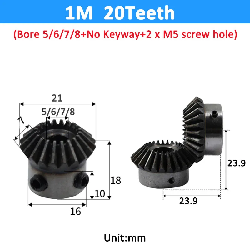 テーパベベルギヤ 1.5モジュラス 20歯 8mm内穴 1:1 プラスチック テーパベベルギヤ 1.5モジュラス 20歯 8mm内穴 1:1 プラスチック