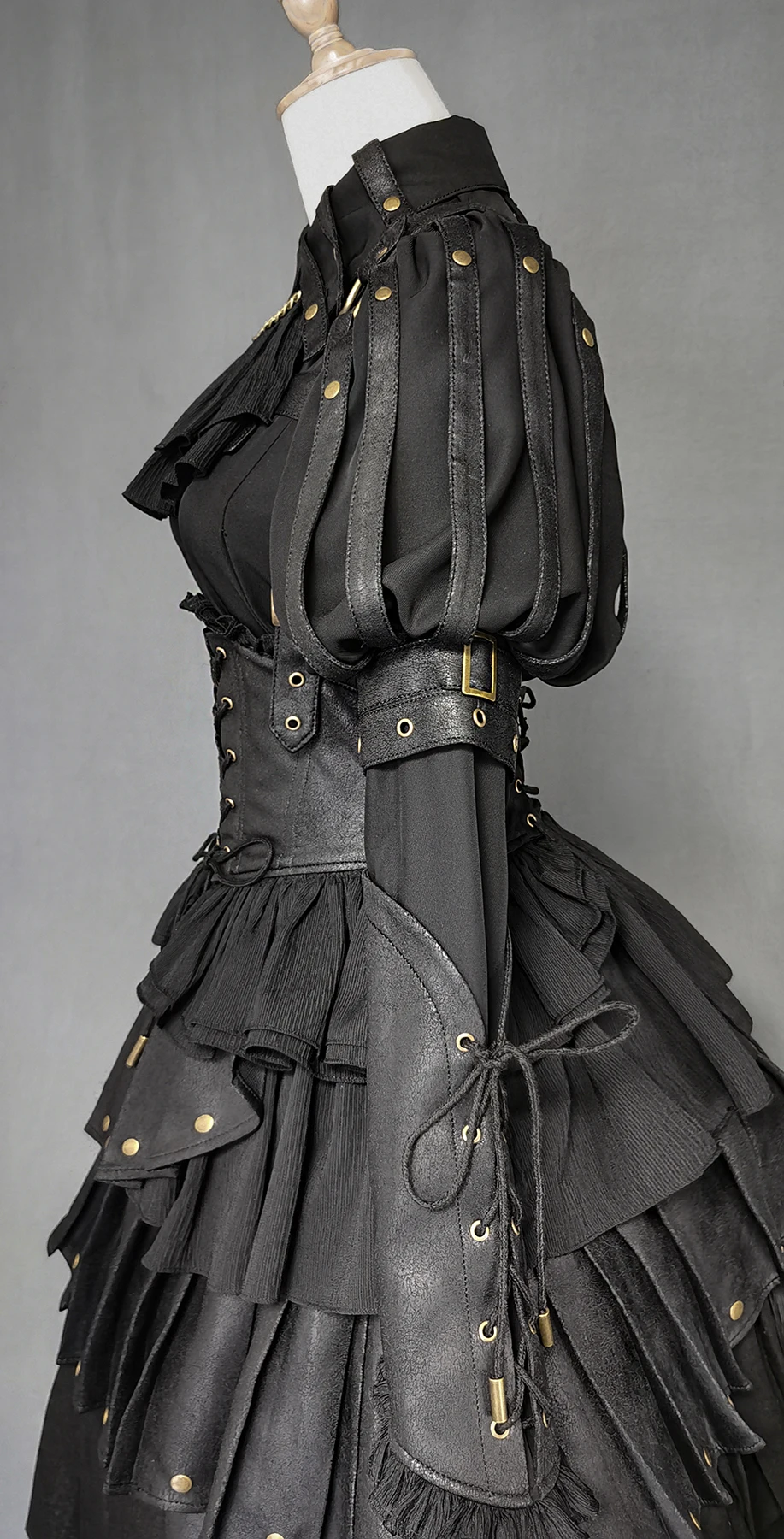 Black Fog Beloved Person- Gothic Shirt SK Black Gorgeous Bustier JSK Dress by Fox Trot-Pre-order