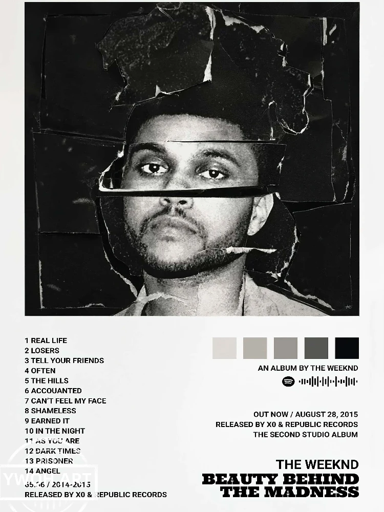 Star The Weeknd Hip Hop Art Print Posters for Living Room Canvas Painting Home Wall Decor Gift