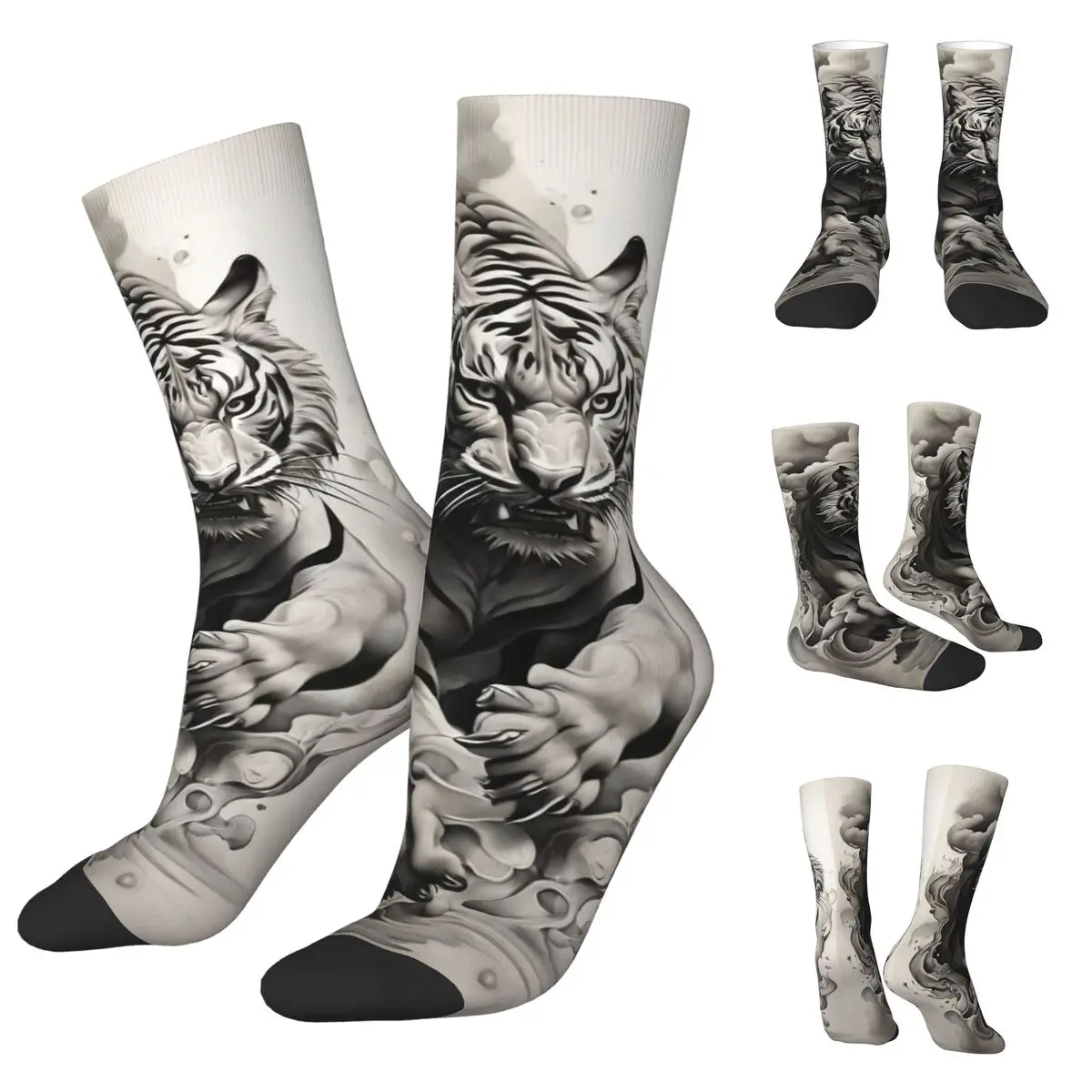 Cool Animals, Lions, Tigers, Gorillas Men Women Socks,Windproof Beautiful printing Suitable for all seasons Dressing Gifts