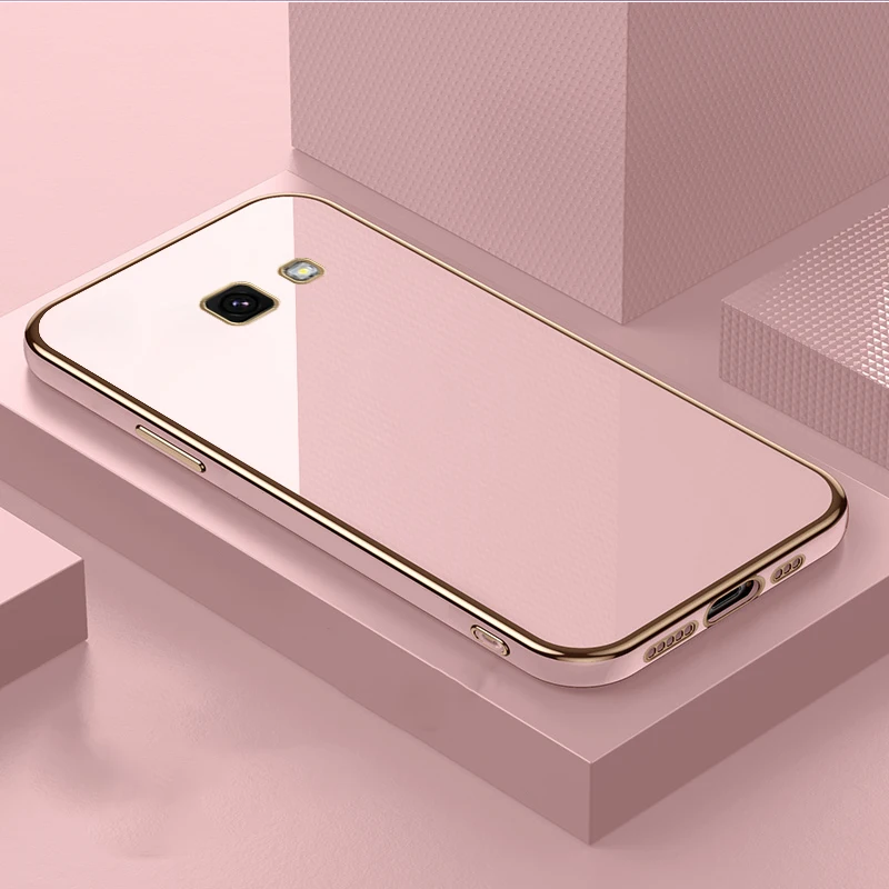 Luxury Square Plating Silicone Phone Case - Ultra Thin 360° Protection Soft Cover