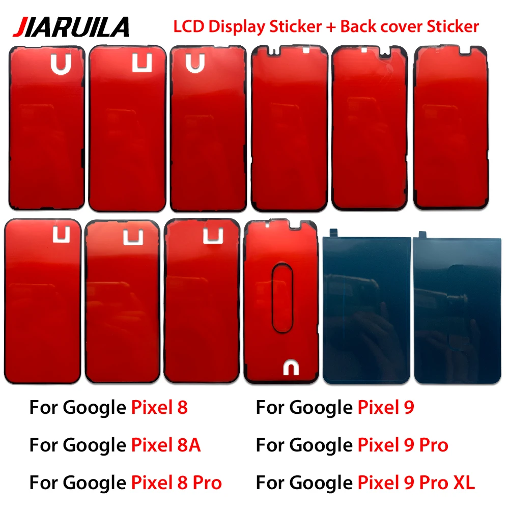 구글 픽셀 8 8A 8 Pro 9 Pro XL LCD 방수 + 후면 배터리 커버 접착 스티커 프레임 씰용 적합한 스크린 디스플레이 접착제