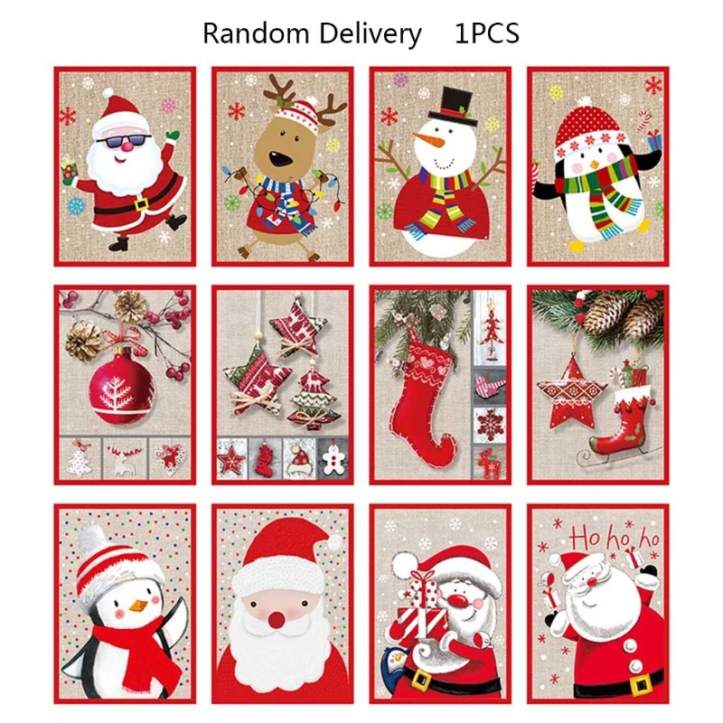 

Merry Christmas Greeting Card with Music Postcards Invitations Xmas Cards Gift