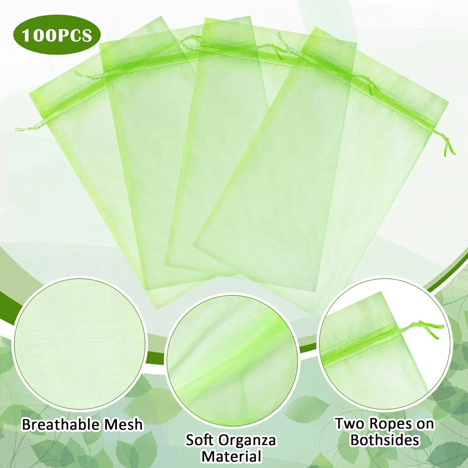 Fruit Protection Drawstring Bags Protect Vegetables Fruits From Insects Mosquito Bugs 100 Pcs fruit protection bags fruit protection bag plant protection bag