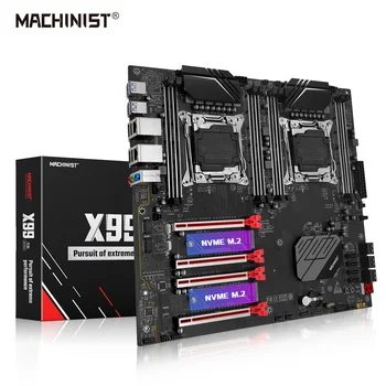 MACHINIST X99 듀얼 CPU 프로세서 마더보드, LGA 2011-3 지원, 인텔 제온 E5 V3 및 V4 DDR4 RAM 메모리, 8 채널 X99 D8 MAX