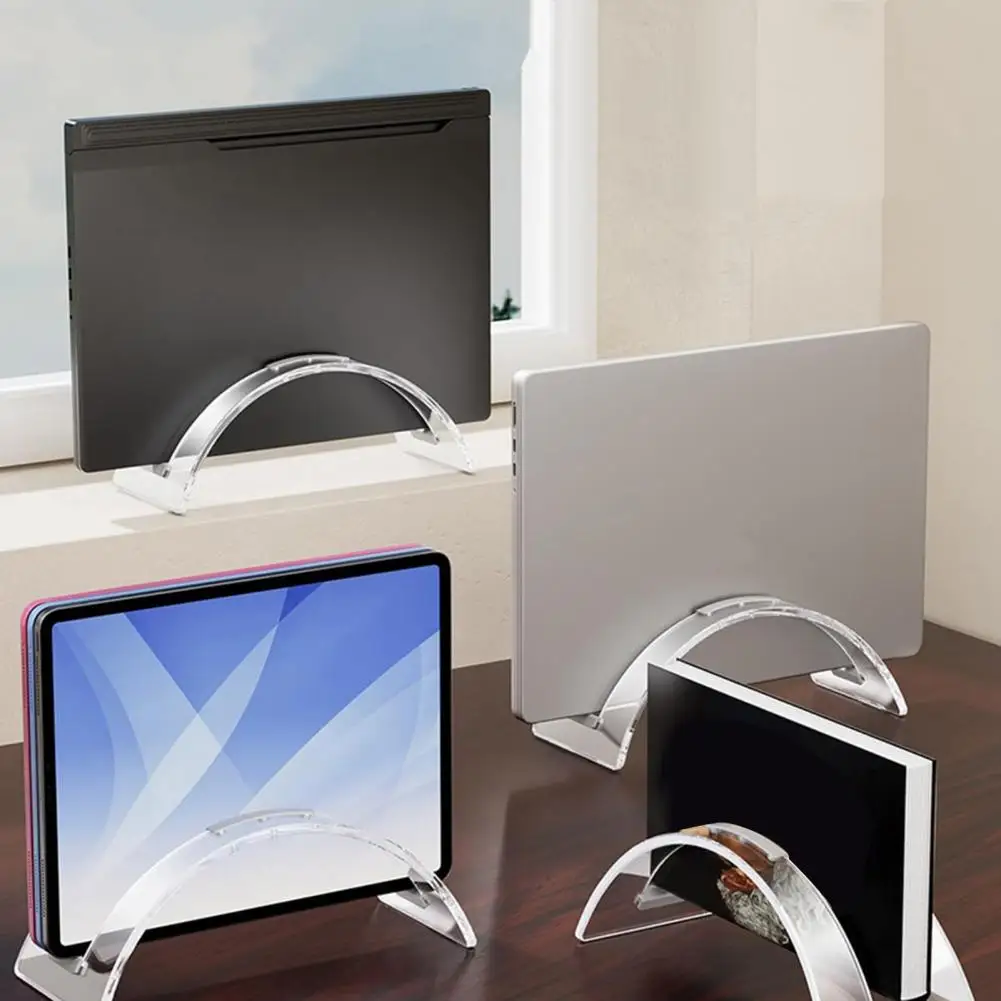 Acrylic Desktop Stand Acrylic Vertical Laptop Stand with High Stability Strong Load-bearing Capacity for Personal for Organized