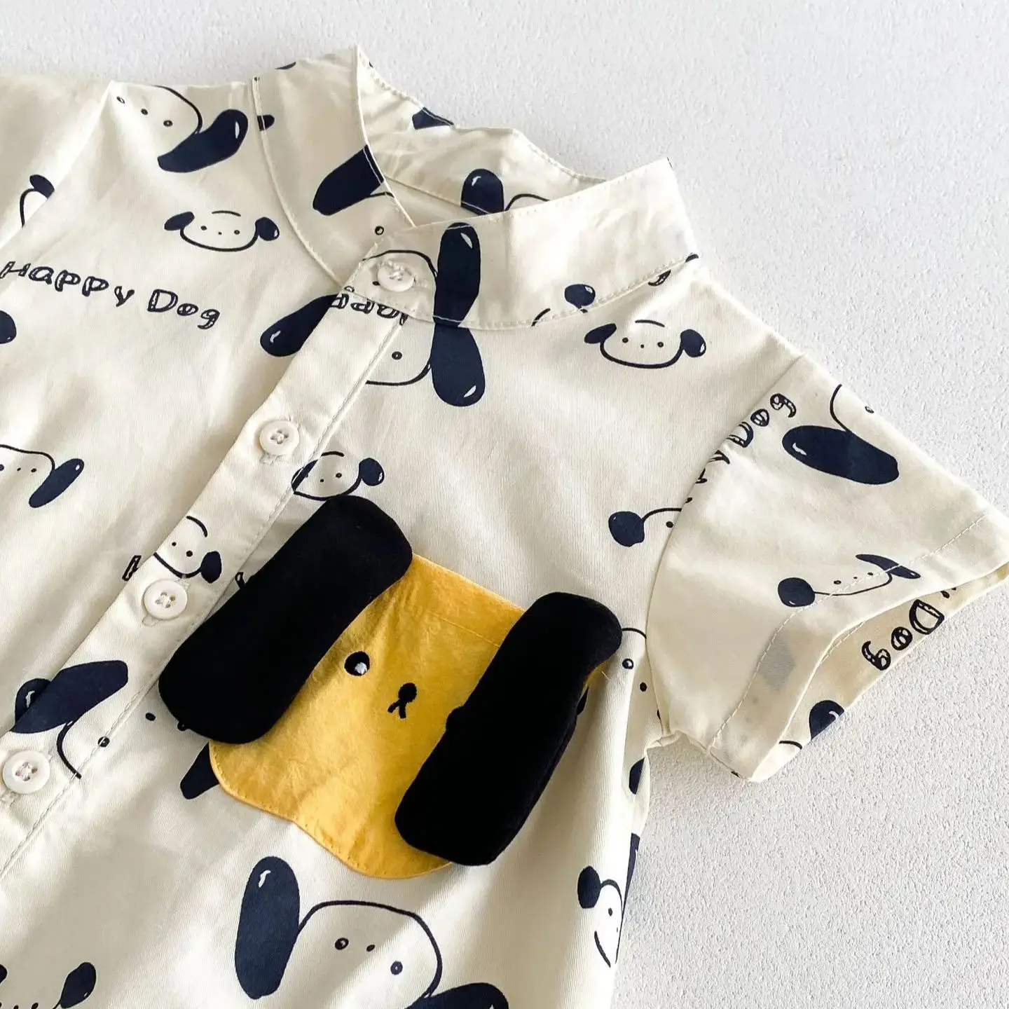 Cute Cartoon Doggy Baby Bodysuits One Piece Romper