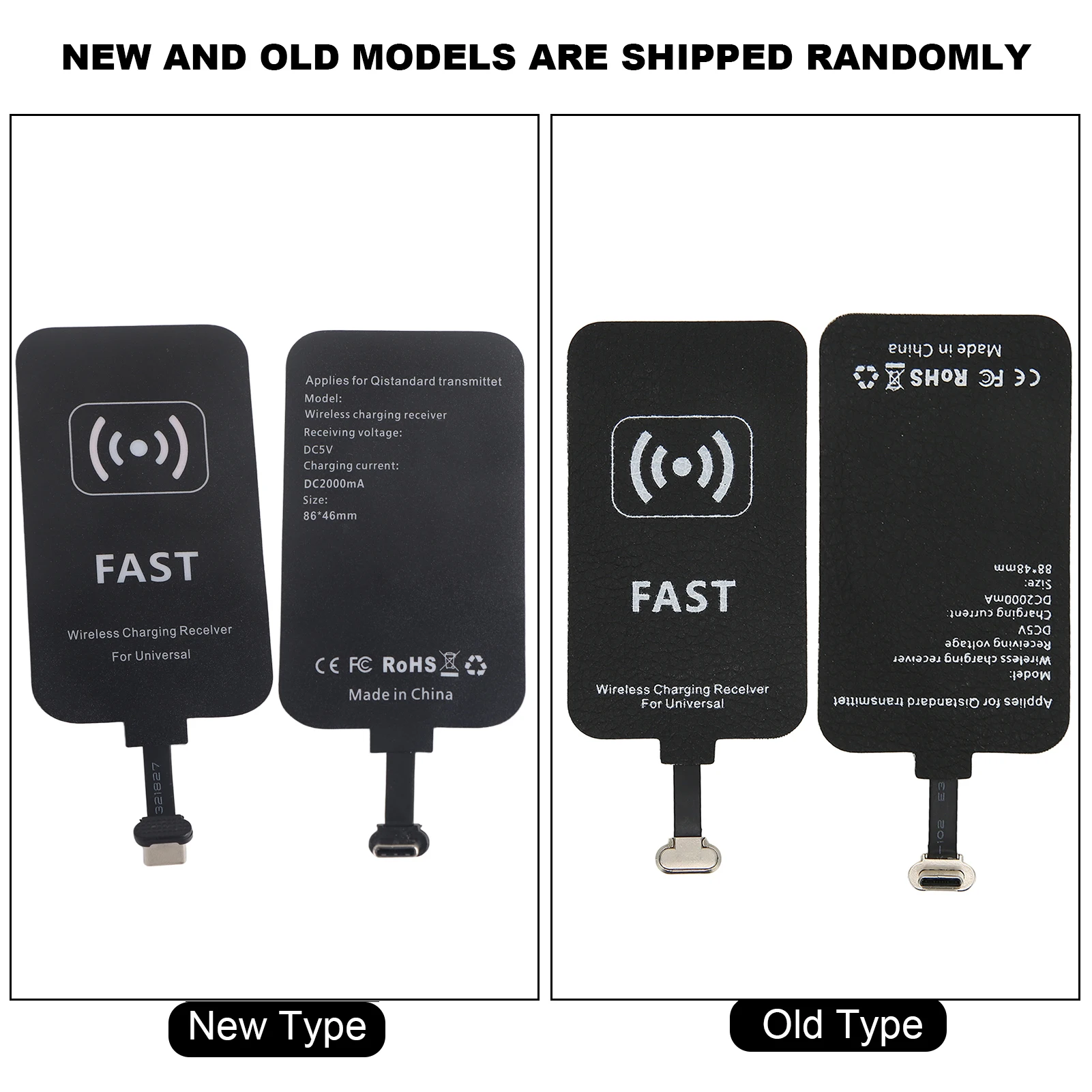 Wireless Charger 10W Fast Receiver Type C for Mobile Phones