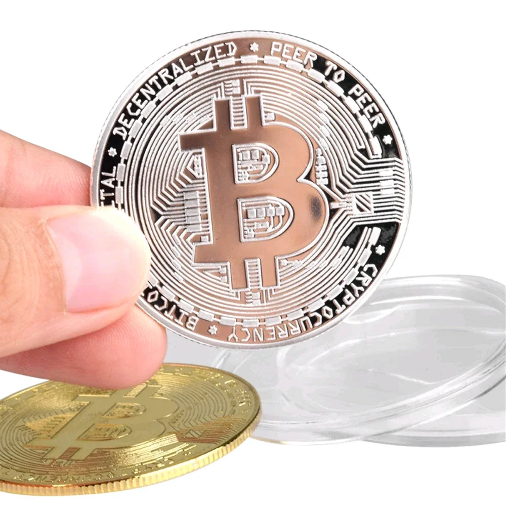 Gold Plated Bitcoin Collectible Coin - Artful Commemorative Gift