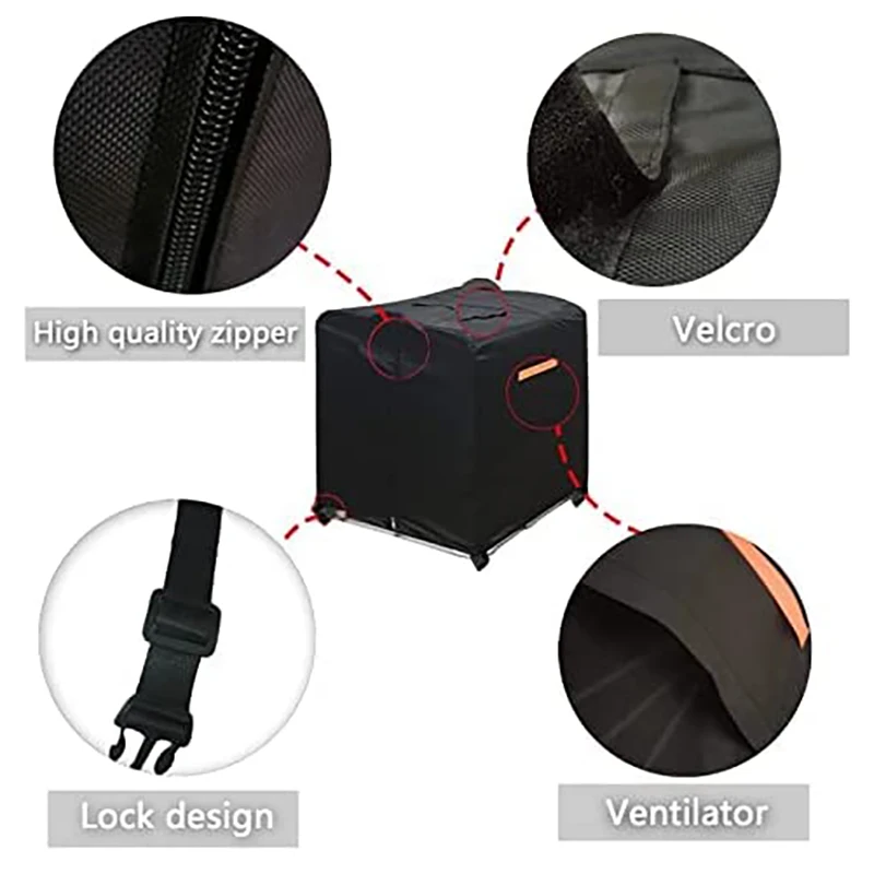 IBC Water Tank Cover 330 Gallon Tote Cover 1000L Outdoor Garden Protection Zipper Heavy Waterproof Sunscreen Material ibc tank cover tote water tank cover