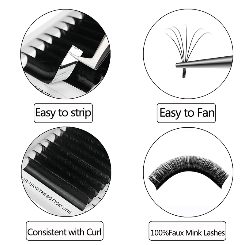 ZORAFINA eye lash Lash extension supplies False Eyelash Extension Mink Silk Individual Eyelashes Lndividual Lashes eyelash extension eyelash extensions eyelash extension lashes fake eyelashes false eyelashes