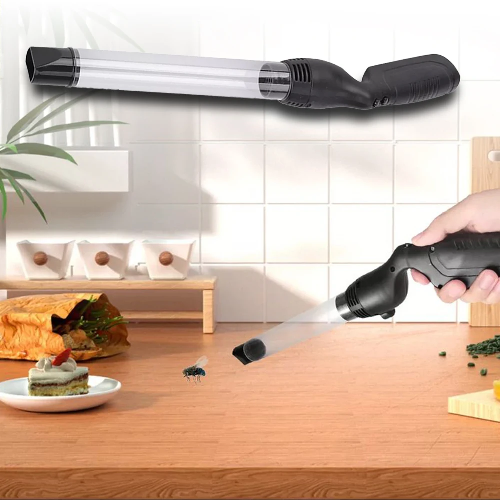 Portable Insect Catcher -0.4Kpa Insect Fly Catcher Trap LED Lighting Bug Catcher Grabber for Stink Bug Moth Cockroach Spider Ant