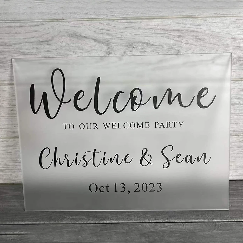 Frosted Acrylic Wedding Welcome Garden Backdrop Sign Wedding Decoration Sign Board Country accessories