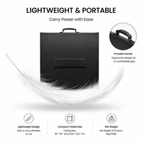 Panneau solaire portable 300W, kit de panneaux solaires pliables, chargeur solaire étanche pour station d'alimentation, camping solaire 5