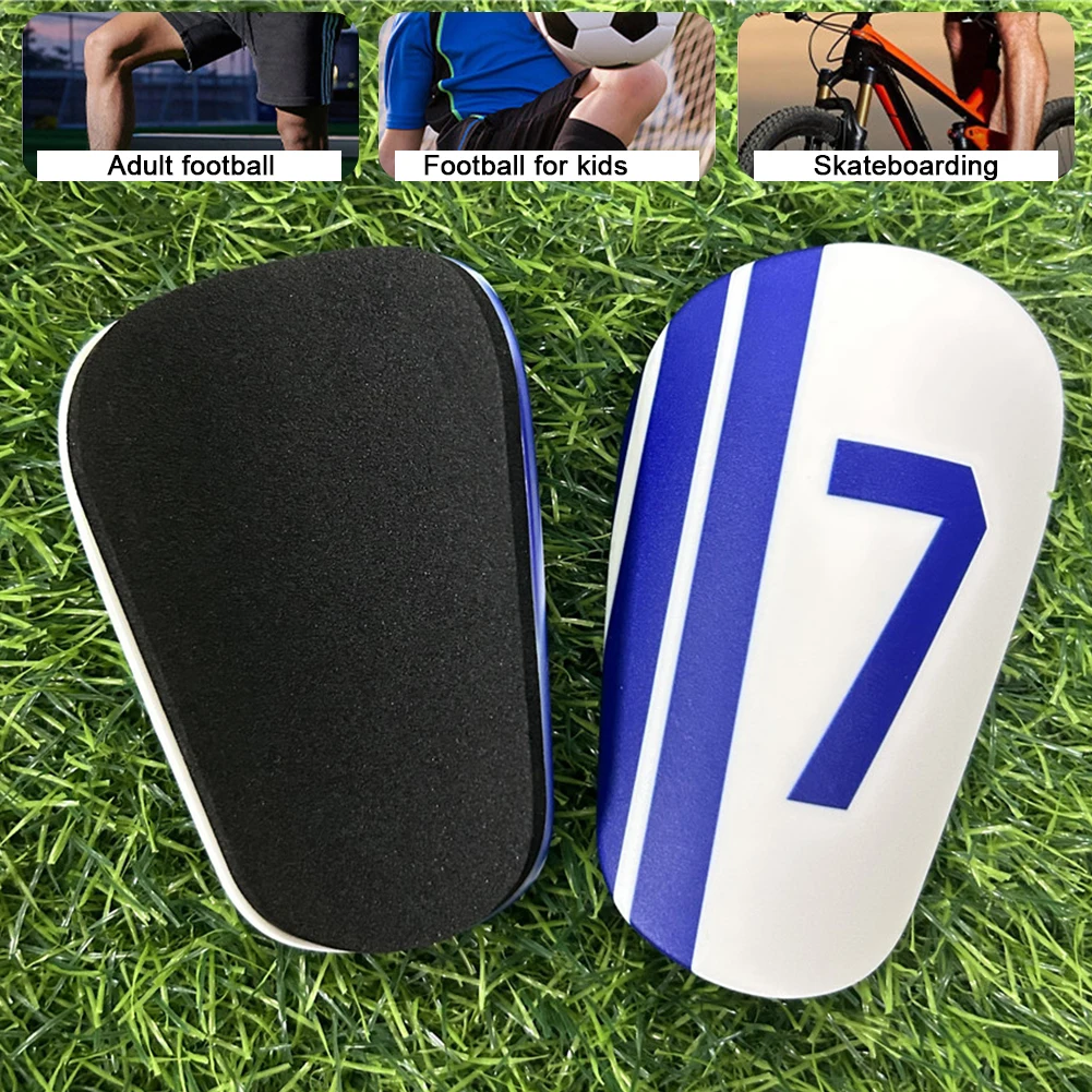 NO.7 Professional Football Shin Guard PU Thick Anti-Collision And Shock-Absorbing Insert Board Sports Protective Supplies 1Pair