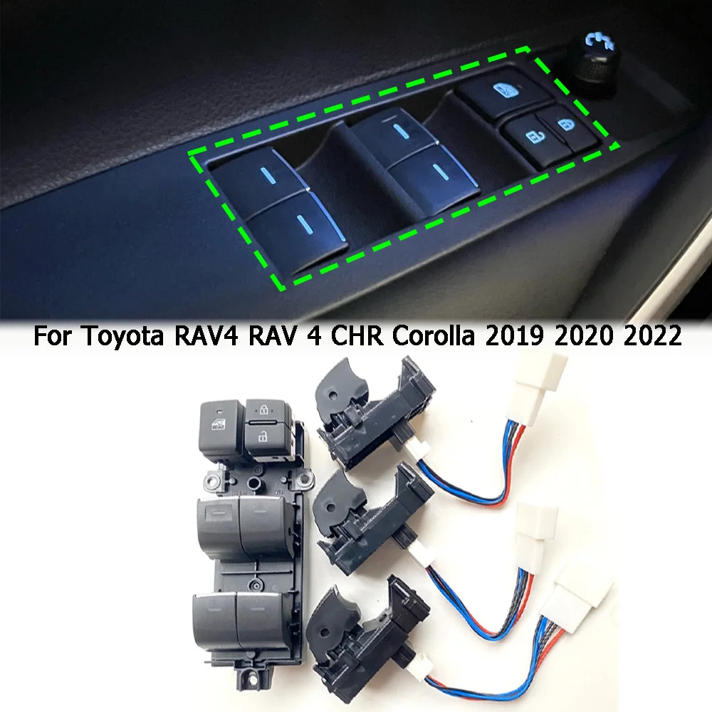 Toyota rav4 rav chr,2019 2020-2022車のヘッドライト,ウィンドウリフト,左スイッチ,アップグレード  AliExpress