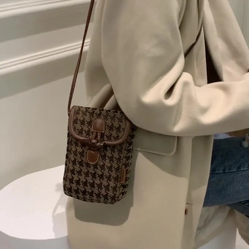 Houndstooth Shoulder Bag  Modern & Minimalist affordable women bags –  Tristar Boutique