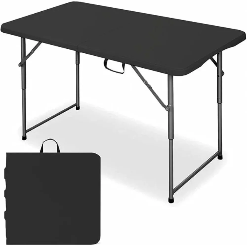 

4ft Portable Plastic Folding Tables for Indoor Outdoor Camping Table Supplies Furnishings Hiking Sports Entertainment